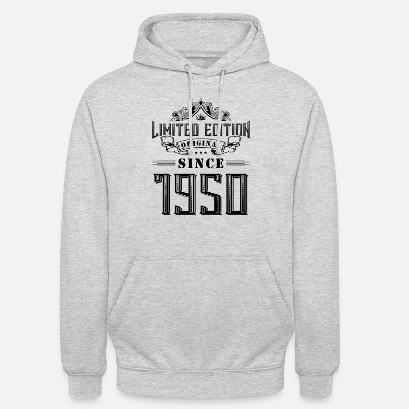 Édition limitée 1950 - Sweat-shirt à capuche unisexe - gris clair chiné