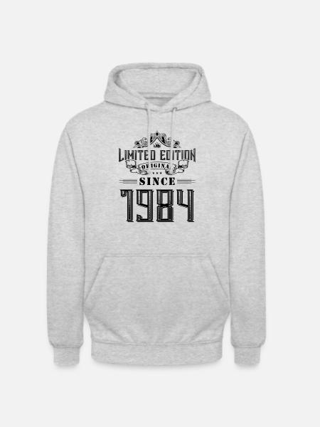 Édition limitée 1984 - Sweat-shirt à capuche unisexe - gris clair chiné