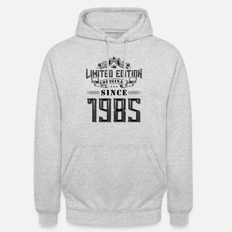 Édition limitée 1985 - Sweat-shirt à capuche unisexe - gris clair chiné