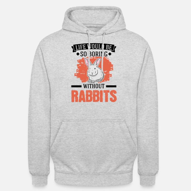 Rabbit Gift Rabbit Rabbit - Unisex Hoodie - light heather grey