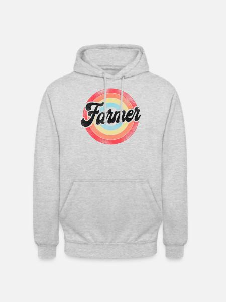 Agriculteur Rétro Vintage - Sweat-shirt à capuche unisexe - gris clair chiné