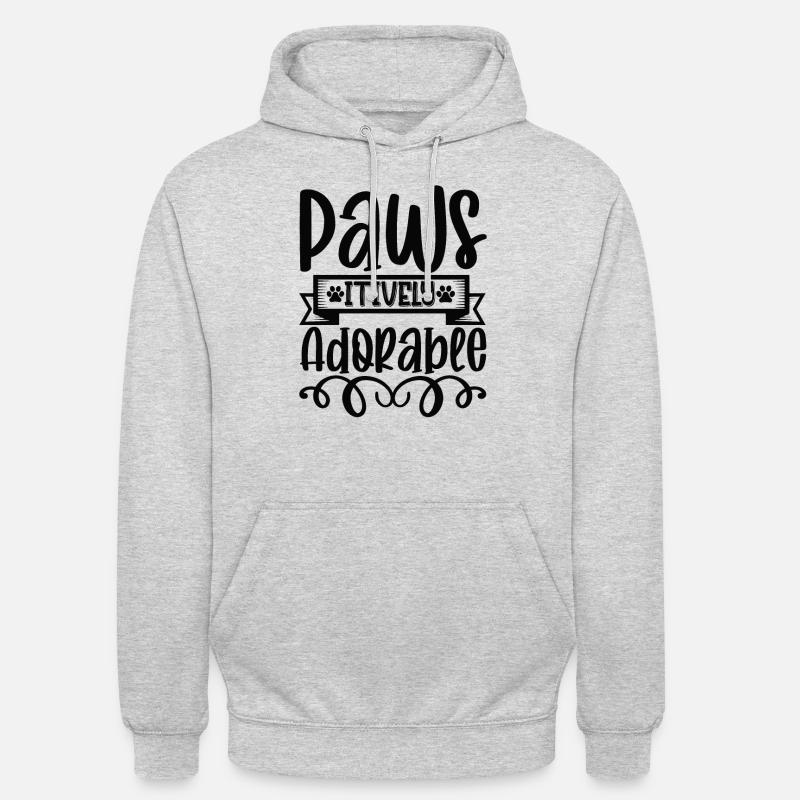 Pawsitively Bewundernswert - Unisex Hoodie - Hellgrau meliert