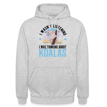 Koala lover Koala bear - Unisex Hoodie - light heather grey - Front - Alina (178cm) & Michal (187cm)