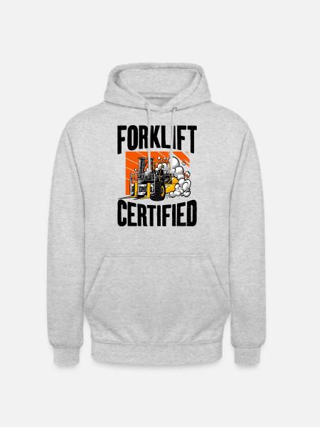 Forklift certified - Unisex Hoodie - light heather grey