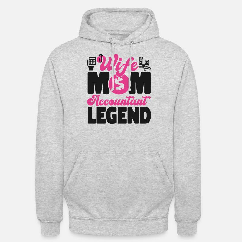 Comptable Comptable Comptable - Sweat-shirt à capuche unisexe - gris clair chiné