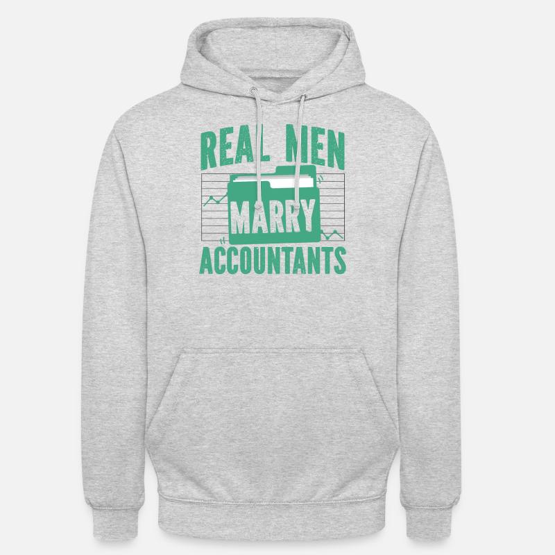 Comptable Comptable Mariage - Sweat-shirt à capuche unisexe - gris clair chiné