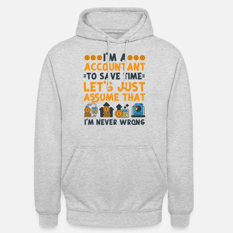 Comptable Comptable Comptable Sweat-shirt à capuche unisexe