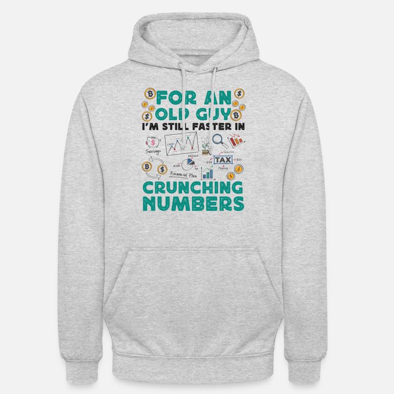 Comptable Comptable Comptable - Sweat-shirt à capuche unisexe - gris clair chiné