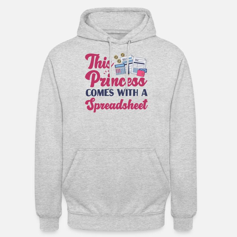 Comptable Comptable Comptable - Sweat-shirt à capuche unisexe - gris clair chiné