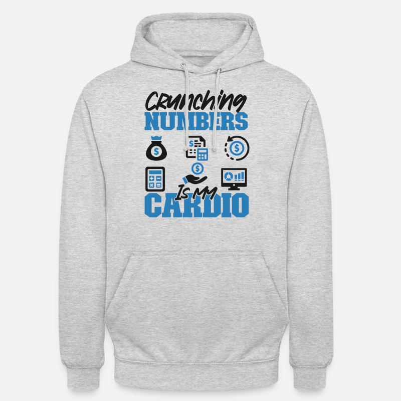 Comptable Comptable Comptable - Sweat-shirt à capuche unisexe - gris clair chiné