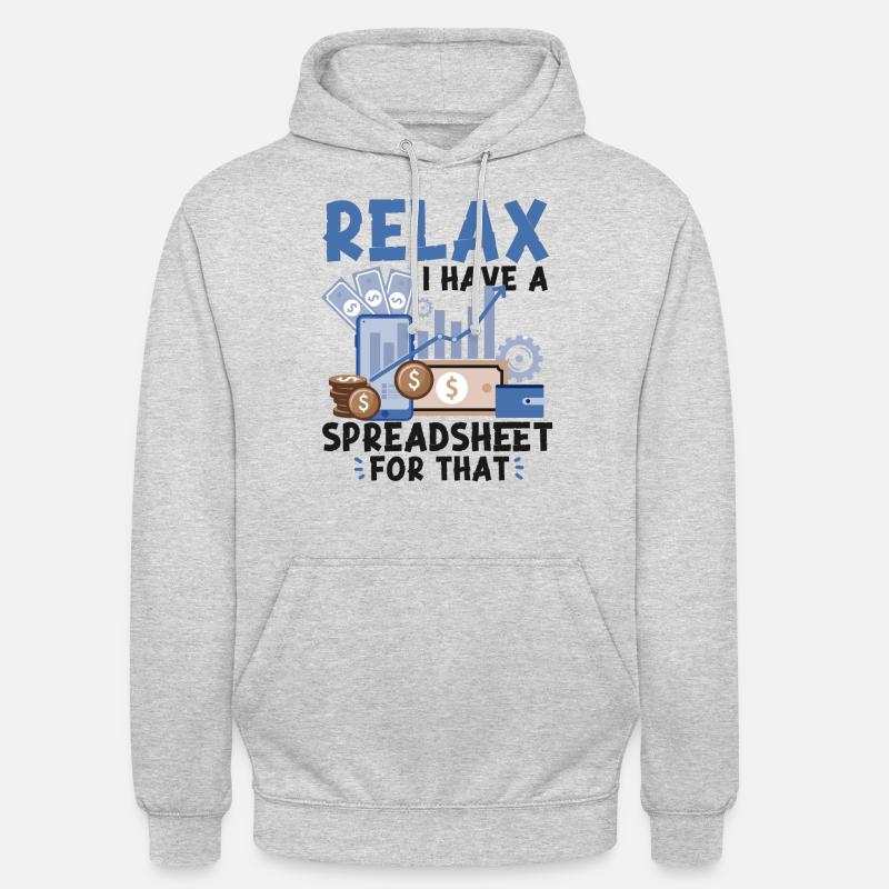 Comptable Comptable Comptable - Sweat-shirt à capuche unisexe - gris clair chiné