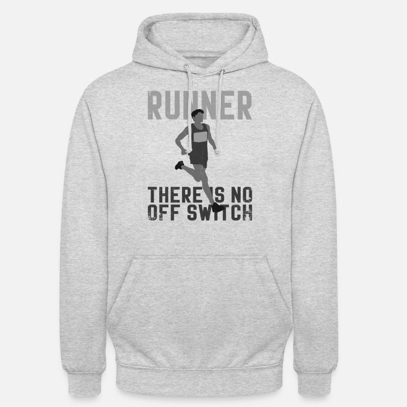 Running Runner Half Marathon - Unisex Hoodie - Hellgrau meliert
