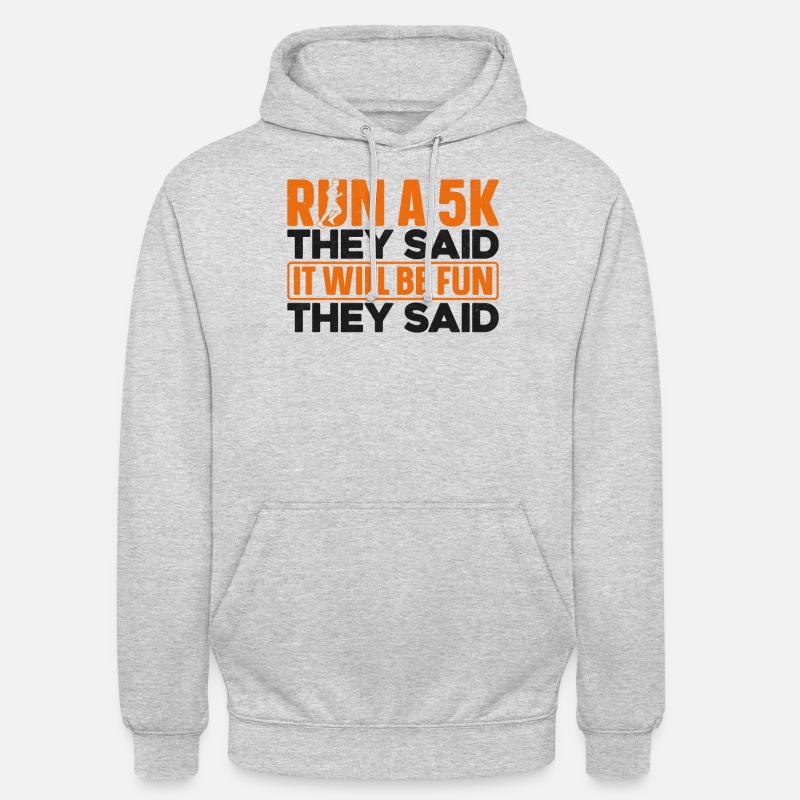 Running Runner Half Marathon - Unisex Hoodie - Hellgrau meliert