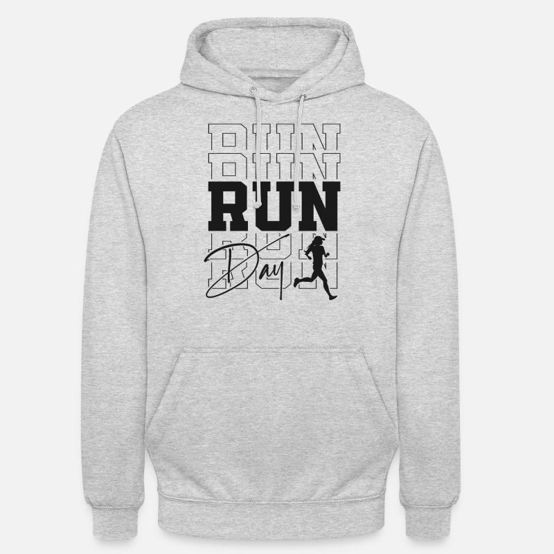 Running Runner Half Marathon - Unisex Hoodie - Hellgrau meliert