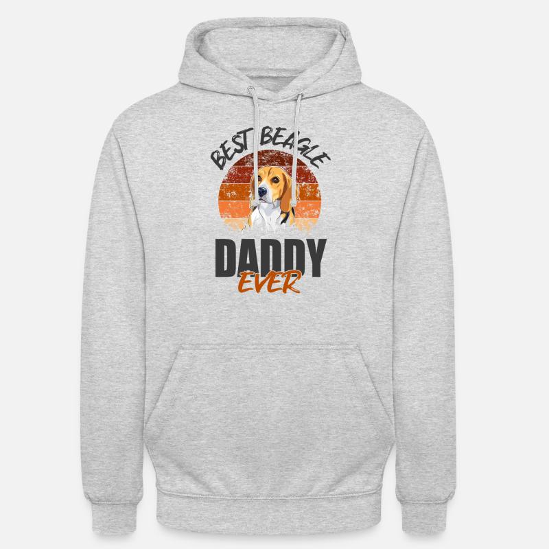 Bester Beagle-Daddy aller Zeiten - Unisex Hoodie - Hellgrau meliert
