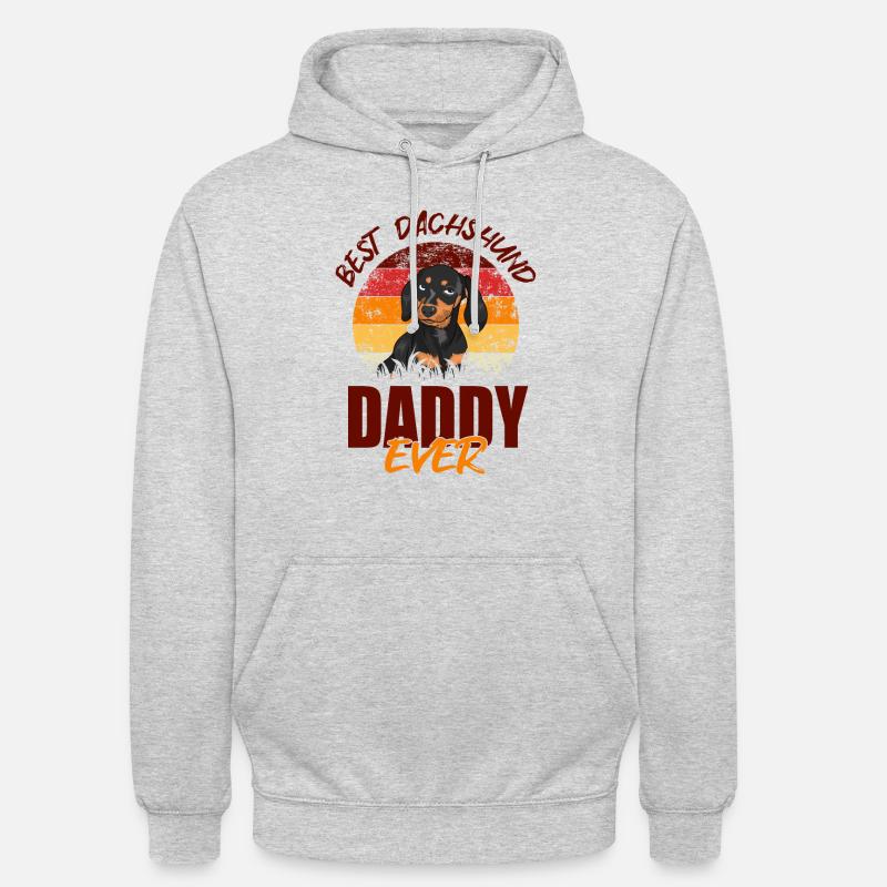 Bester Dackel-Daddy aller Zeiten - Unisex Hoodie - Hellgrau meliert