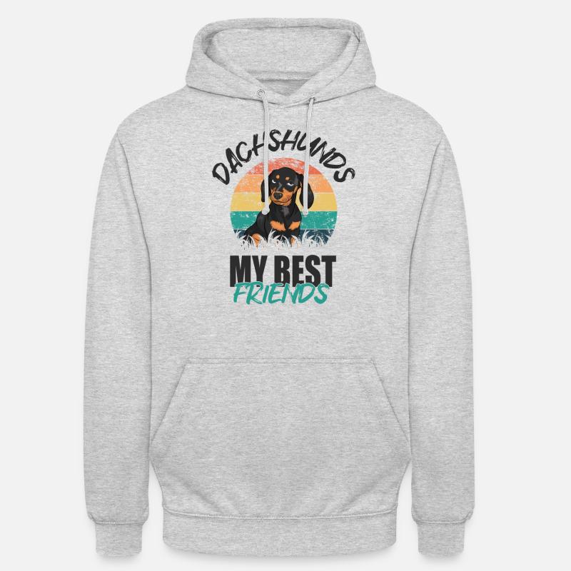 Dackel - Unisex Hoodie - Hellgrau meliert