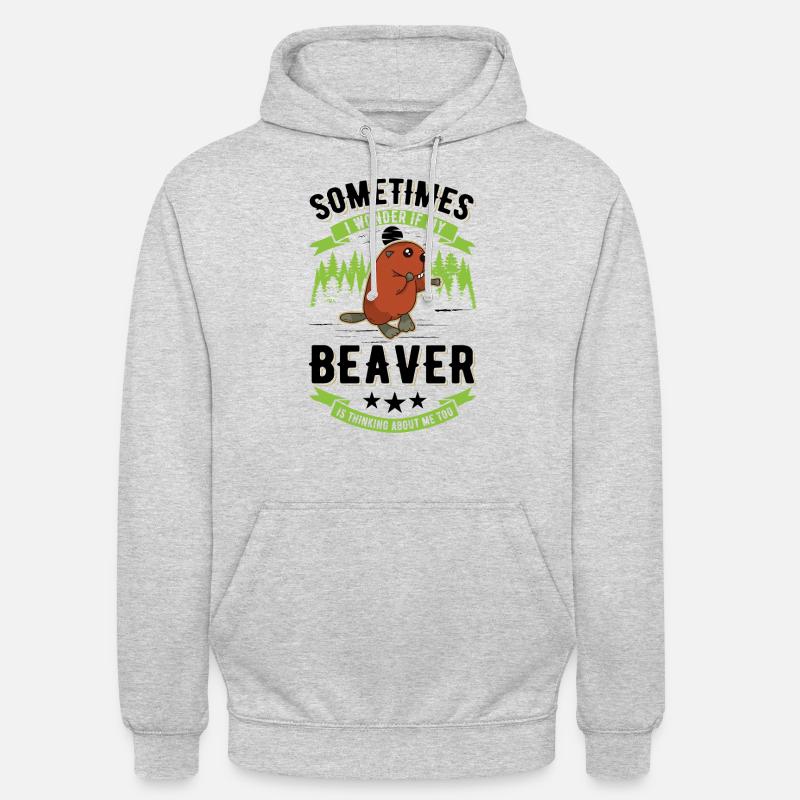 Castor Cadeau Castor Barrage Castor - Sweat-shirt à capuche unisexe - gris clair chiné