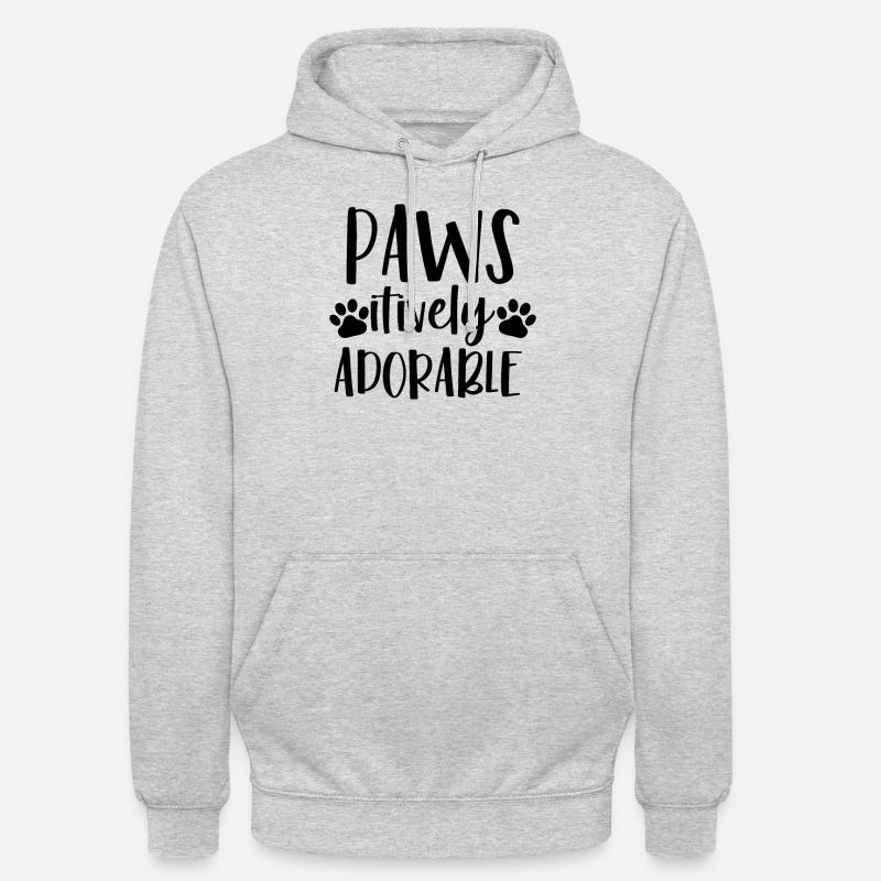 Pawsitively Bewundernswert - Unisex Hoodie - Hellgrau meliert
