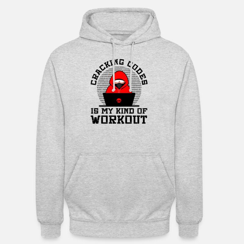 Cybersecurity Professional Hacker Cracking Codes - Unisex Hoodie - light heather grey