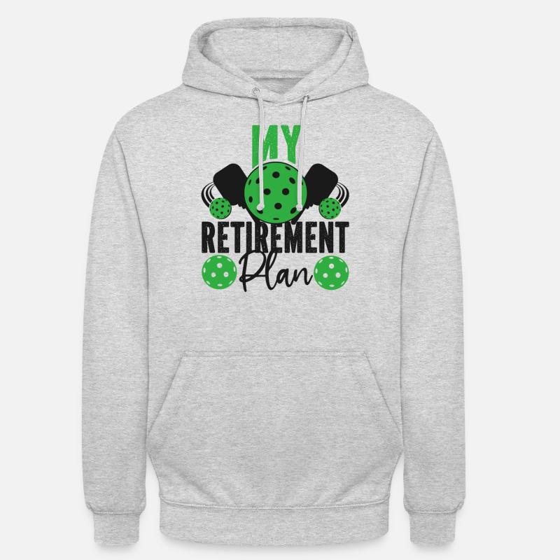 Pickleball Retiré Ma retraite - Sweat-shirt à capuche unisexe - gris clair chiné
