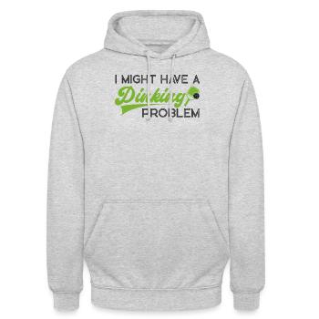 Pickleball Pun I Might Have A - Unisex Hoodie - light heather grey - Front - Alina (178cm) & Michal (187cm)