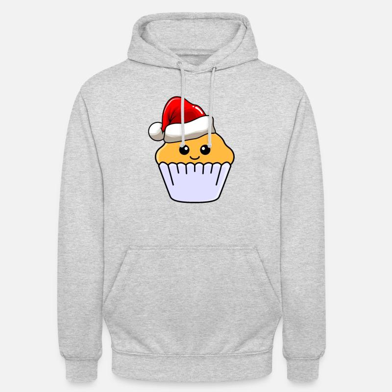 Muffin Christmas Comic Noël - Sweat-shirt à capuche unisexe - gris clair chiné
