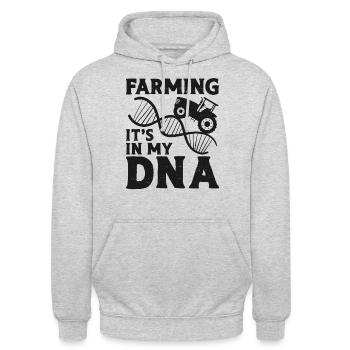 Farming Farmer Dna Vintage Tractor - Sweat-shirt à capuche unisexe - gris clair chiné - Devant - Alina (178cm) & Michal (187cm)