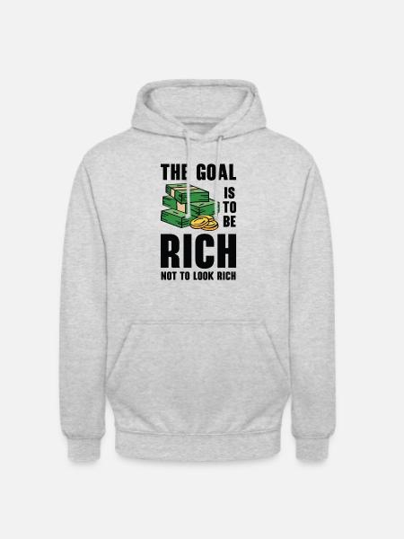 Money Goals Life Quotes Positive Message - Unisex Hoodie - light heather grey