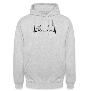Football Player Rugby Ball Football Game - Unisex Hoodie - light heather grey - Front - Alina (178cm) & Michal (187cm)