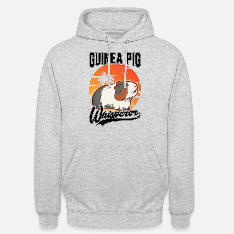 Chuchoteur de cochon d’Inde - Sweat-shirt à capuche unisexe - gris clair chiné