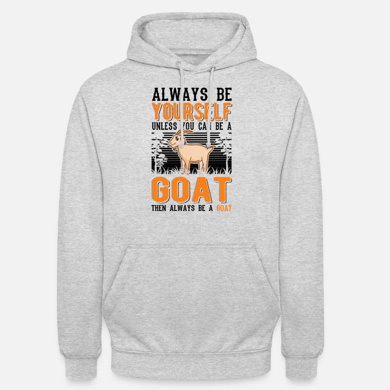 Chèvres Cadeau Chèvre Hôte Chèvre - Sweat-shirt à capuche unisexe - gris clair chiné