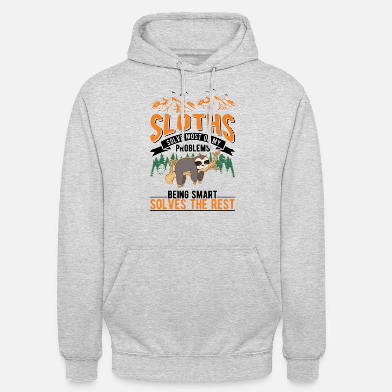Faultier Geschenk Sloth - Unisex Hoodie - Hellgrau meliert