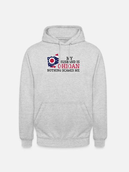 Intet skræmmer mig Ohioan Mand Ohio - Hættetrøje unisex - lysegrå meleret