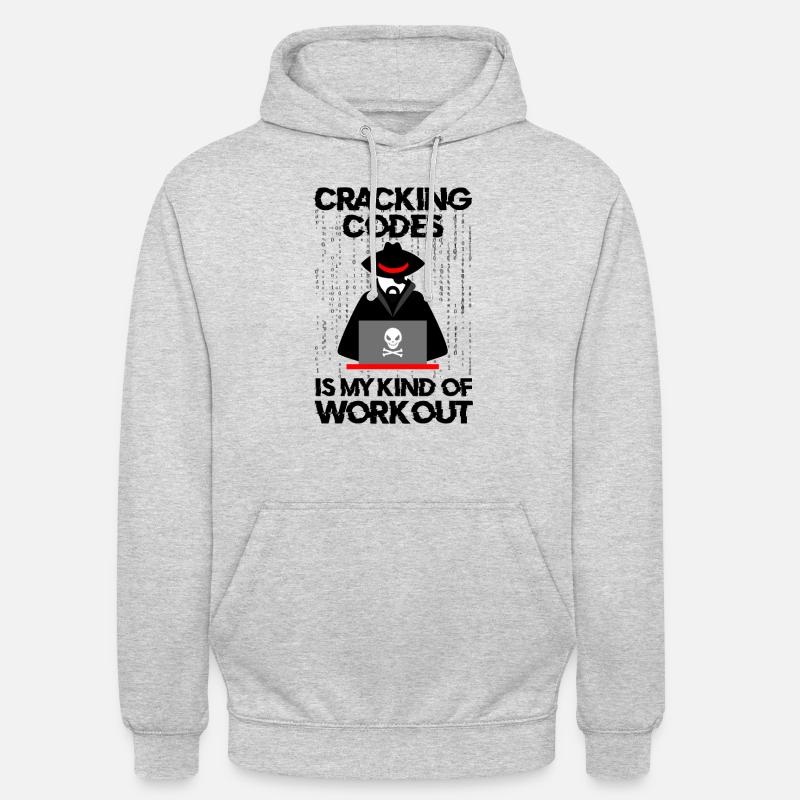 Cybersecurity Professional Hacker Cracking Codes - Unisex Hoodie - light heather grey