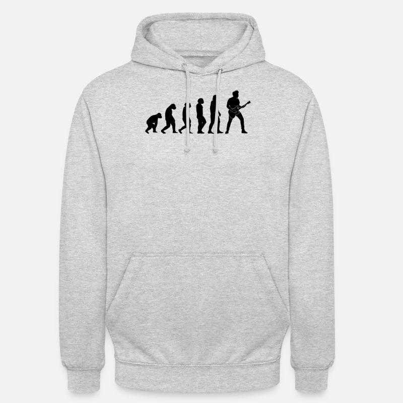 Guitariste Evolution - Guitariste Guitariste - Sweat-shirt à capuche unisexe - gris clair chiné