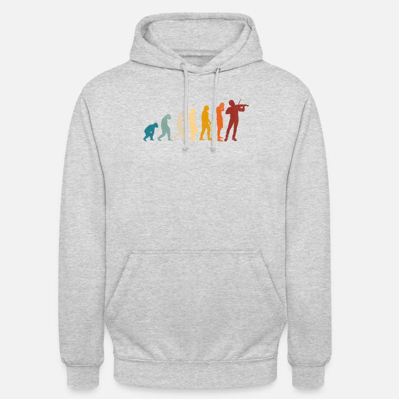 Violon Violoniste Evolution Retro - Sweat-shirt à capuche unisexe - gris clair chiné