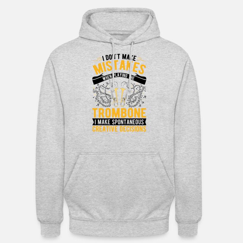 Trombone Creative Choices Tromboniste - Sweat-shirt à capuche unisexe - gris clair chiné