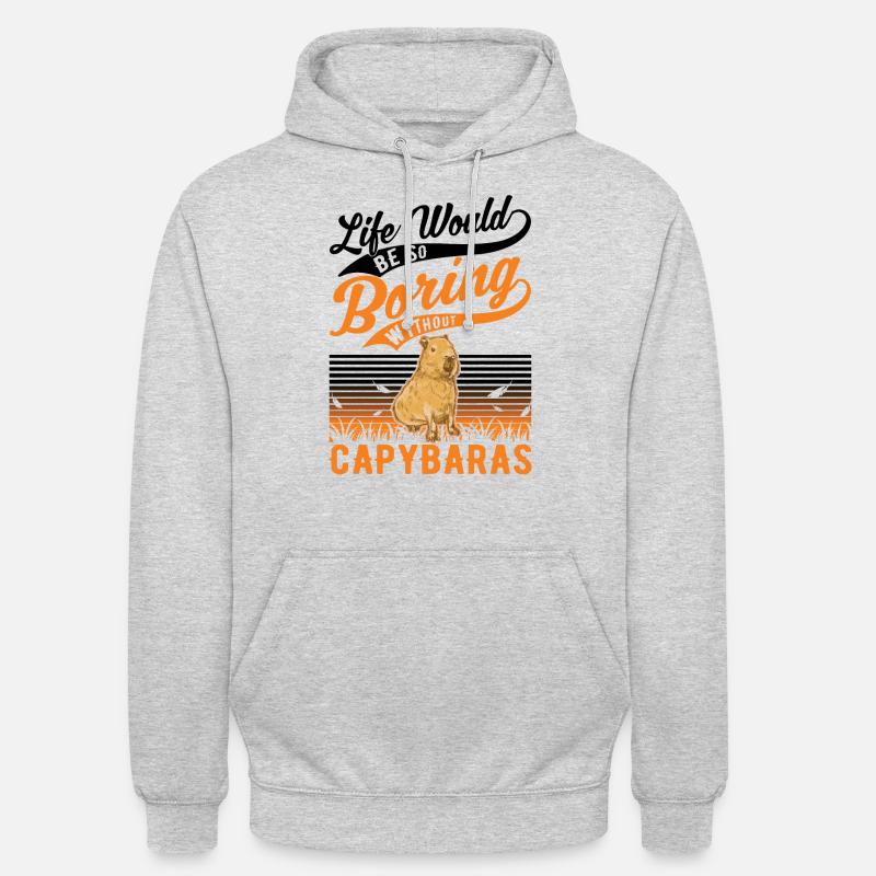 Capybara Regalo Capibara capibara - Felpa con cappuccio unisex - grigio chiaro melange