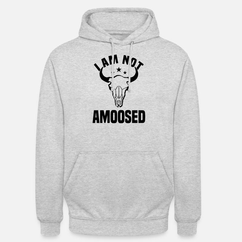 Buffle Bison Buffle Amérindien - Sweat-shirt à capuche unisexe - gris clair chiné