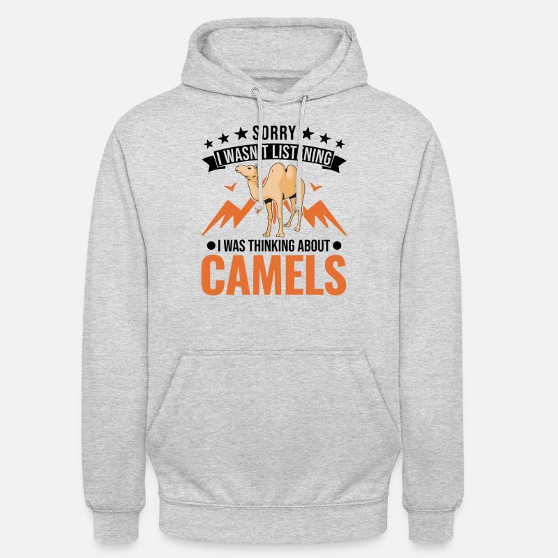 Kamel Dromedar Ägypten Geschenk Großkamel - Unisex Hoodie - Hellgrau meliert