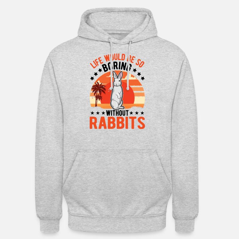 Rabbit Gift Rabbit Rabbit - Unisex Hoodie - light heather grey