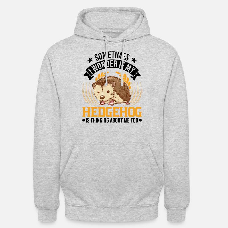 Hérisson Cadeau Stacheligel - Sweat-shirt à capuche unisexe - gris clair chiné