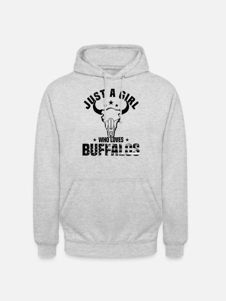 Buffle Bison Buffle Amérindien - Sweat-shirt à capuche unisexe - gris clair chiné
