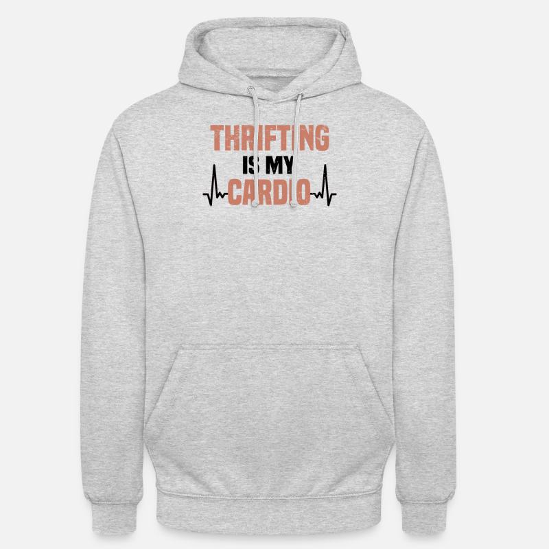 Secondhandladen Secondhand Öko Hipster Gebraucht - Unisex Hoodie - Hellgrau meliert