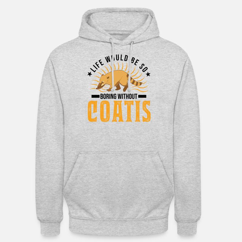 Coati Cadeau Proboscis Coati - Sweat-shirt à capuche unisexe - gris clair chiné