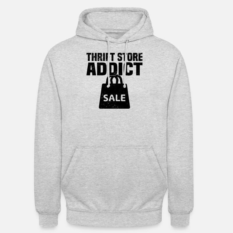 Secondhandladen Secondhand Öko Hipster Gebraucht - Unisex Hoodie - Hellgrau meliert