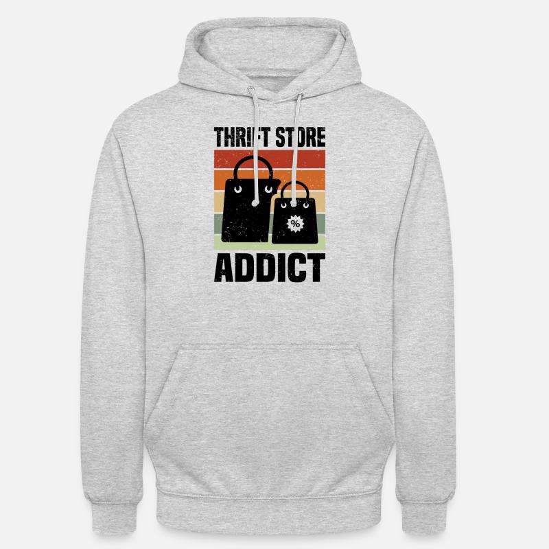 Secondhandladen Secondhand Öko Hipster Gebraucht - Unisex Hoodie - Hellgrau meliert