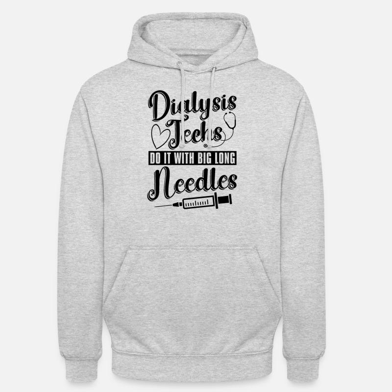 Nephrologie Dialyse Dialysetechniker Geschenkidee - Unisex Hoodie - Hellgrau meliert