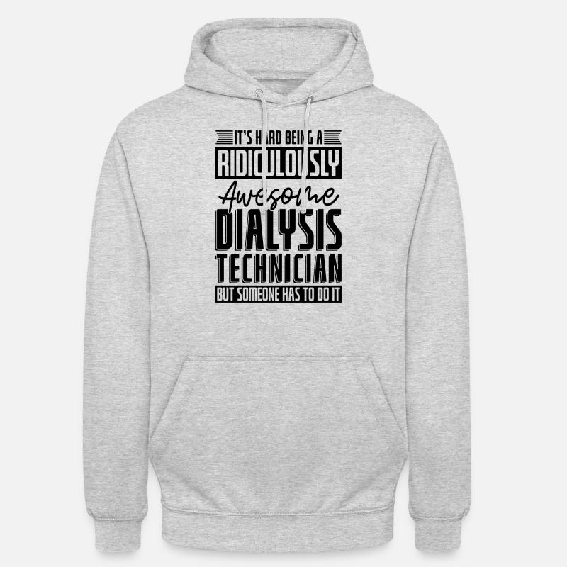 Dialysetechniker Nephrologie Dialyse Geschenkidee - Unisex Hoodie - Hellgrau meliert
